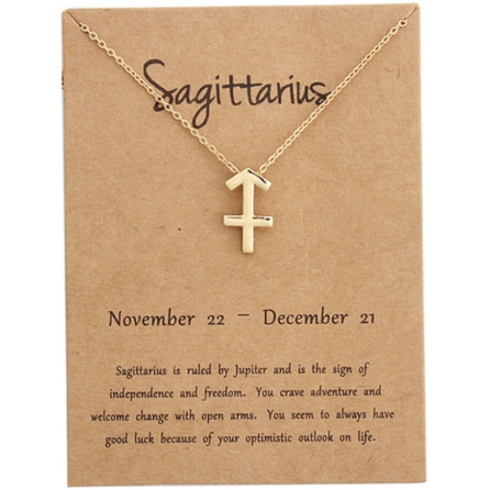 Zodiac Charm Pendant Necklace SAGITTARIUS